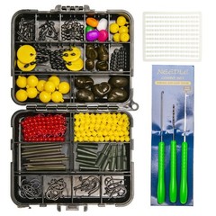 328pcs Carp Fishing Tackle Kit Box Swivels Float Needles Fishing Accessories