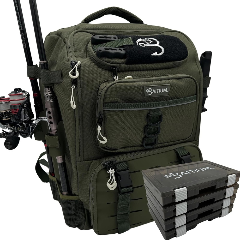 40L Fishing Backpack Baitium with Cooler Trays