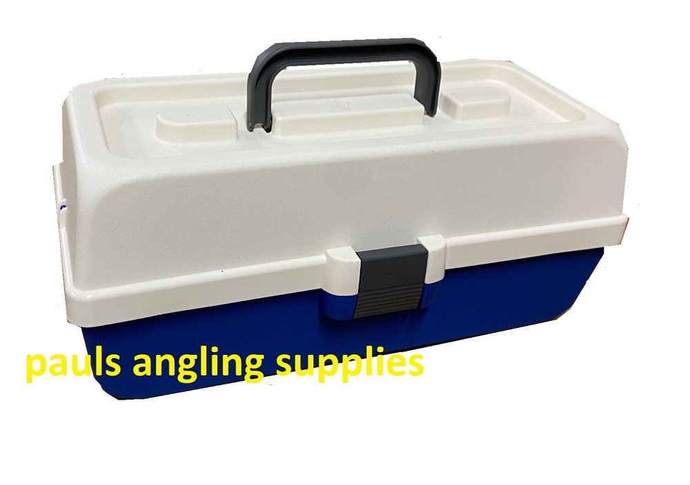 Lineaeffe 2 Tray Cantilever Fishing Tackle Box Sections for hooks shot etc