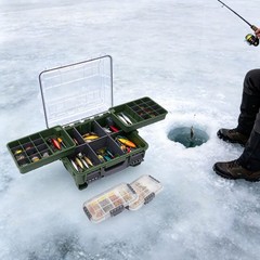 Fishing Tackle Storage Box, Fishing Tackle Box With Small Removable Tackle Tray