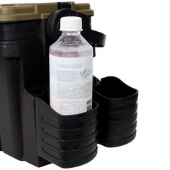 Tackle Box 11L 2 Layer Fishing Tackle Fishing Storage w/ Rod Holder & Cup Holder