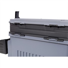 Tackle Box 11L 2 Layer Fishing Tackle Storage Boxes w/ Rod Holder & Cup Holder