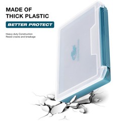 2Packs Fishing Tackle Box Tray 3600 Slit Foam Case Double Buckle Open Plastic Ji