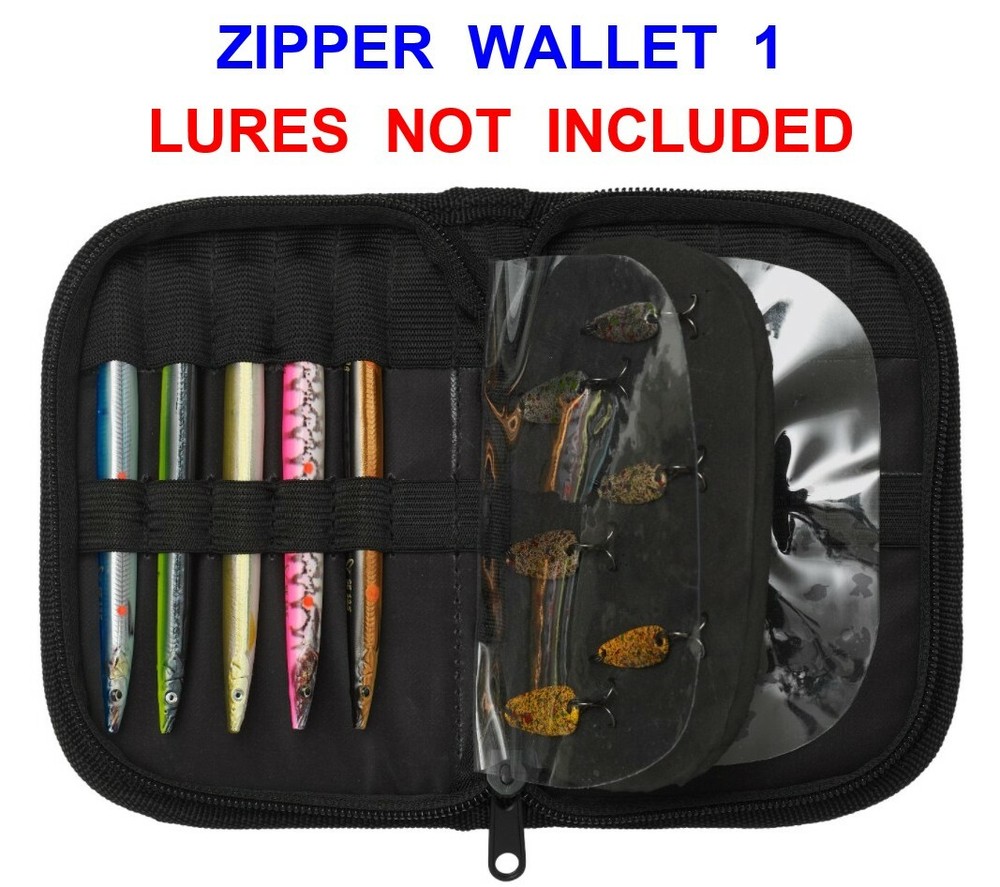 SAVAGE GEAR ZIPPER WALLET FOR LINE THRU SANDEEL VIBE PLUGS SEEKER ROTEX SPINNERS