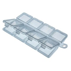 Jenzi plastic box transparent 10.2×6.2×1.3 cm storage box plastic box