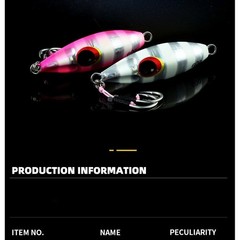 Slow Jig Lure for Tuna Mackerel Seabass 40g 60g Iron Plate Construction