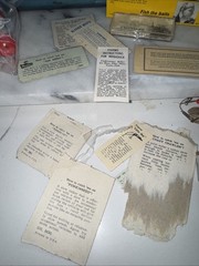 Vintage Old Pal Steel Tackle Box Muski-pike Fishing Line Bobbers Pamphlets More