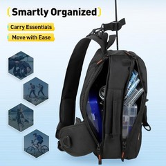 Fishing Sling Bag with Rod Strap, Small Fishing Bag Portable & Lightweight, F…