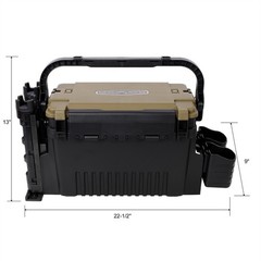 Tackle Box 11L 2 Layer Fishing Tackle Fishing Storage w/ Rod Holder & Cup Holder
