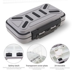 Fishing Tackle Storage Box, Double Sided Waterproof 16 Compartments, Tackle S…