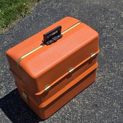 Vintage UMCO 7 Tray EMT Box Tackle Box Orange 18″