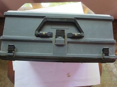 PLANO 2-Tier Over and Under Fishing Tackle Box 16″ x 11″ x 7″ W about 125 items