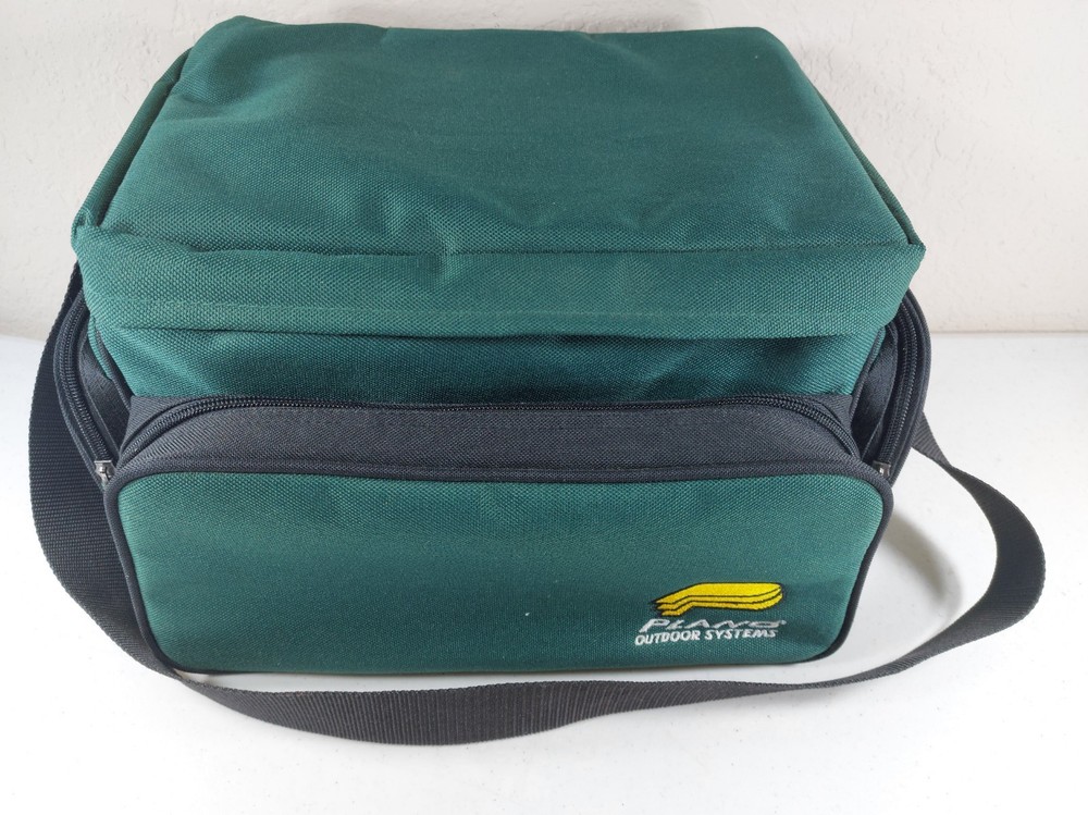 Plano Outdoor Systems Fishing Tackle Bag Green Nylon + 4 Storage Cases