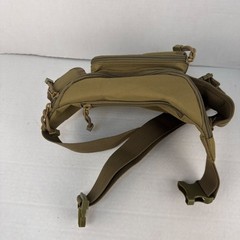 Piscifun Fanny Pack Tackle Bag Medium Khaki Nylon Multiple Zippered Compartments