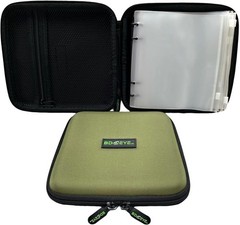 Fishing Rig Binder – 10 Zip Sleeves + Mesh Pocket – Waterproof Rig Wallet With