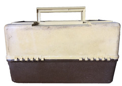 Vintage Old Pal Woodstream 3400 Famous Fish Series Fishing Tackle Box 3 Tray
