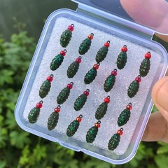 20 Pack Artificial Maggots for Fishing Soft Lures for Trout Bass Crappie