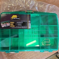 Plano 1120 Double Sided Satchel Tackle Box Green/Brown 22 Compartments USA Made