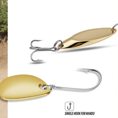 Shore Casting Rotating Spoon Bait Aggressive Bite Trigger Spiral Sequins Design