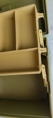 Vintage PLANO Fishing Tackle Box 1 Tray Hidge Lock USA Made Camping Trip Green