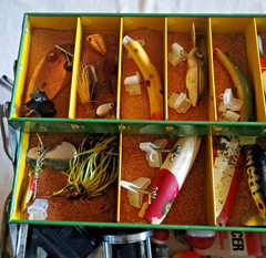 Vintage My Buddy Tacklemaster Alum. 4-Tray Tackle Box With Contents