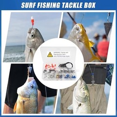 105PCS Surf Fishing Tackle Kit Fish Finder Rigs Saltwater Surf Fishing Rigs Live