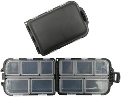 2x Small Hard Fishing Tackle Box Portable Case Hooks Lure Baits Storage Box