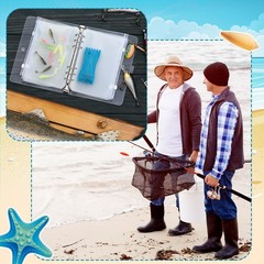 Fishing Tackle Binder Bags – Waterproof Worm Wallet with 20 Clear Pockets for Ba