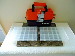 ” NWT ” Ozark Trail Fishing Tote With 2 Utility Boxes ” GREAT GIFT ITEM “