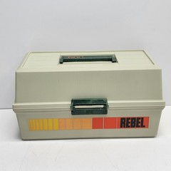 Rebel 600 Fishing Lure Tackle Box Hard Plastic 3 Tray Vintage with Handle