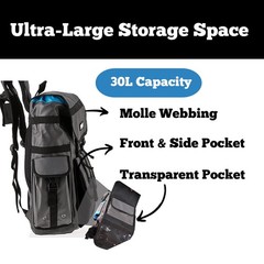 Lunkerhunt LTS Fishing Backpack with Tackle Box (3 Boxes Included), 2 Rod Holder