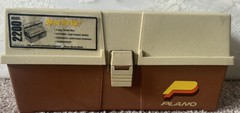 VINTAGE Plano Tackle Box 2200 Fold Out Tray W/ 1 Rebel Floating Minnow Lure
