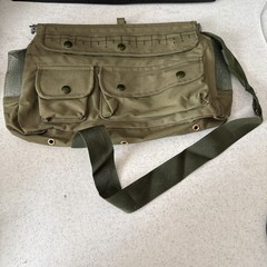 Vintage Japanese Fishing Bag Made in Korea Military Green C1