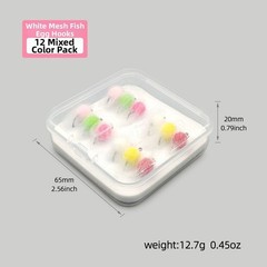Egg Fly Lure 12 Pack High Carbon Steel for Trout Salmon Bass Freshwater Fishing