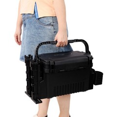 Large Tackle Box 2 Layer Fishing Tackle Storage &2pcs Rod Holder+2pcs Cup Holder