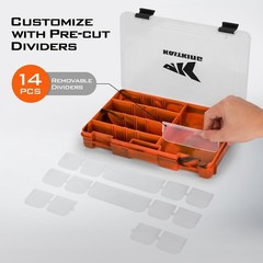 Adjustable Fishing Tackle Boxes 3600/3700 with Transparent Lid & Length Scale