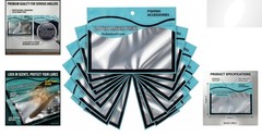 50 Pcs Cyan Fishing Lure Storage Bags – Heavy Duty, Scent-Proof & Oil-Resistant