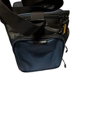 Okeechobee Fats Navy Blue & Gray Fishing Tackle Bag Soft Sided Adjustable Strap