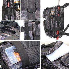 Ghanneey Lightweight Fishing Tackle 9.45 x 7.87 x 16.93 inches, Black