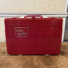 Plano Lady Angler Double Sided Tackle Box 14″x9″ Pink /White with some tackle