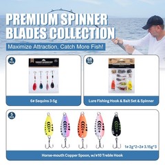 Goture 2-Layer Fishing Tackle Box with 281PCS Trout Fishing Lures Kit Include…