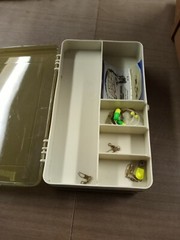 South Bend Explorer Series Utility-Type Starter Fishing Tackle Box with contents