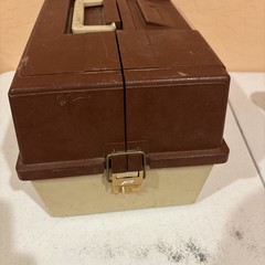 VINTAGE Large Plano 8606 High-Hip 6 Tray FISHING & Tackle Box W/ Tackle & Reels