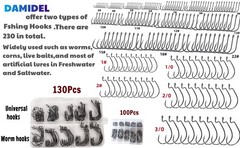DAMIDEL 600 Pcs Fishing Kit Tackle Box