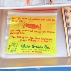 Vintage Loc-Wel 1356 Blue Metal Tackle Box Liberty Steel Fishing Lures USA 13”