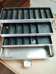 UMCO Corporation #103a 1950 S Aluminum Tackle Box Fishing Lure , Watertown Minn.