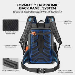 KastKing All Weather 13.8 inches, A: Grey（With 4 Waterproof Tackle Boxes）