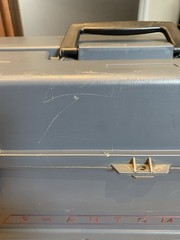 Vintage Plano Phantom Pro 797 Tackle Box Fishing Tool Box Gray w/Rare Inserts!