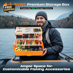 547PC Fishing Tackle Kit 4 Layer Tackle Box 12X Gear Pliers Gripper Rigs