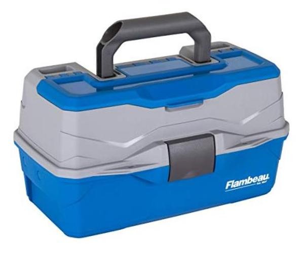 Outdoors 6382 Tackle Box, 15 Compartments, Blue and Gray | Cantilever 2 2-Tray